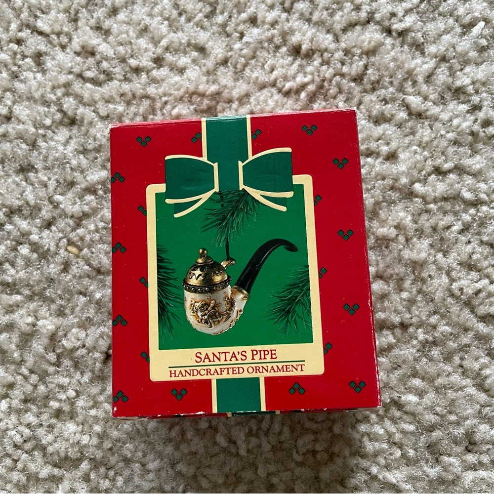 Hallmark Santa's Pipe Ornament - 1985